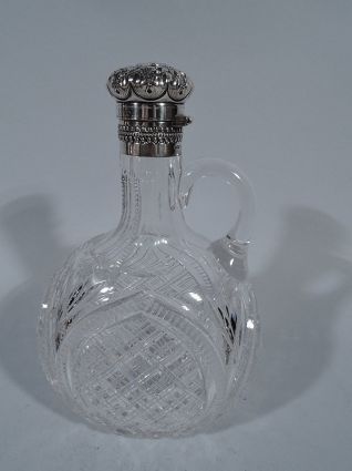 Gorham American Brilliant-Cut Glass and Sterling Silver Decanter