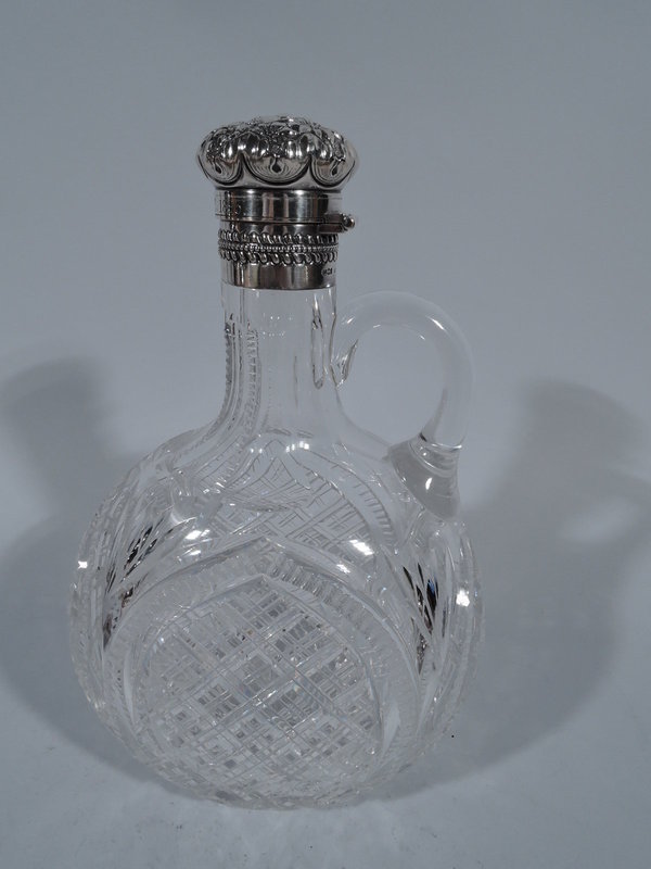 Gorham American Brilliant-Cut Glass and Sterling Silver Decanter