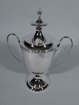 Antique English Edwardian Neoclassical Sterling Silver Trophy Cup