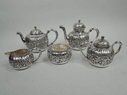 Gorham Victorian Classical 5-Piece Coffee & Tea Set 1885