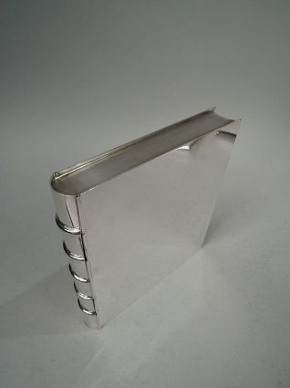 Tiffany Modern Sterling Silver Trompe-l’Oeil Book-Form Box