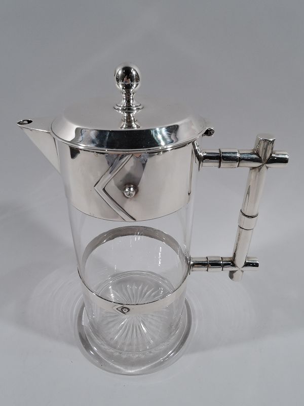 English Victorian Modern Sterling Silver Decanter 1884