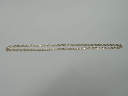 Unusual American Modern 14K Gold Chain Necklace with Oval Links