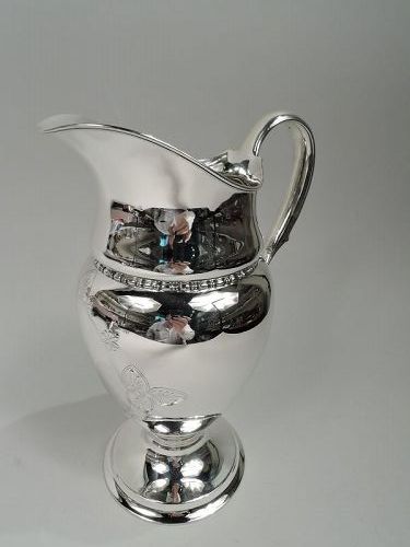 Antique Tiffany Edwardian Classical Sterling Silver Water Pitcher