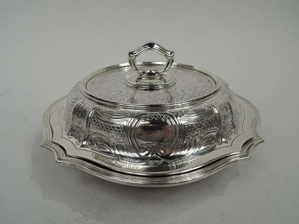 Tiffany Edwardian Modern Classical Sterling Silver Round Serving Bowl