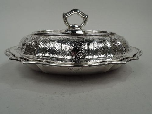 Tiffany Edwardian Modern Classical Sterling Silver Oval Serving Bowl