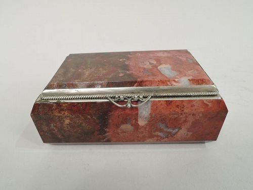 Handsome European Red Stone Trinket Box