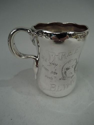 Whiting Sterling Silver Three Blind Mice Nursery Rhyme Baby Cup