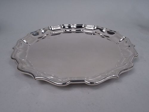 Reed & Barton Chippendale Sterling Silver Georgian Piecrust Tray