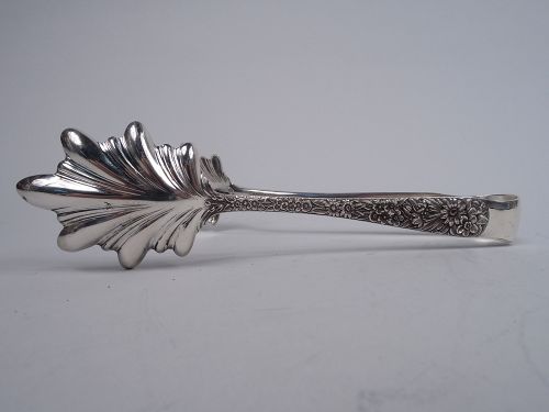 Pair of Kirk Repousse Sterling Silver Ice Tongs