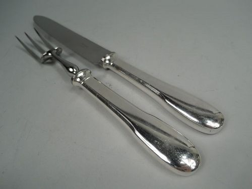 Christofle French Modern Carving Pair with Knife and Fork