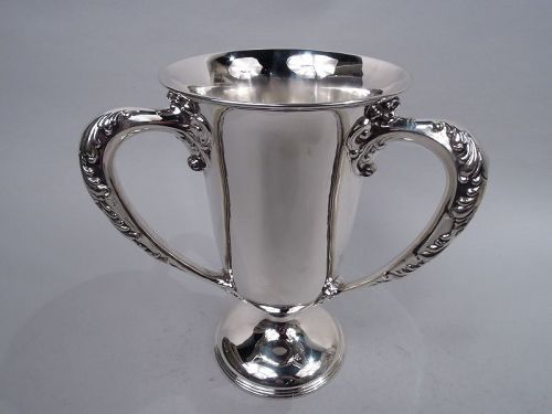 Antique American Edwardian Classical Sterling Silver Loving Cup Trophy