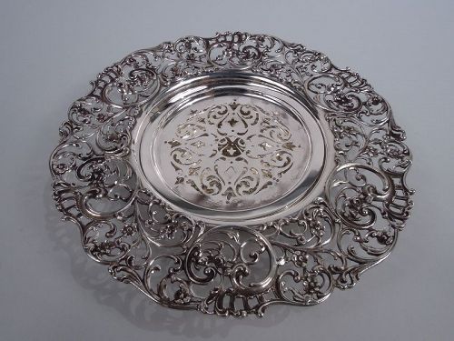 Antique Roger Williams American Edwardian Sterling Silver Butter Dish