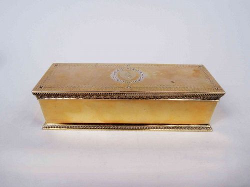 Odiot French Restauration Return-of-the-Bourbons Silver Gilt Box