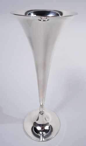 Tiffany American Modern Sterling Silver 9-Inch Vase