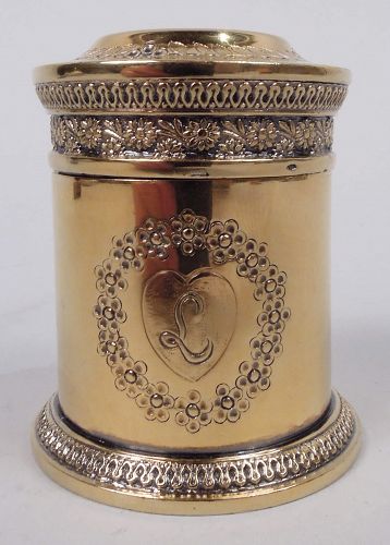 Odiot French Restauration Silver Gilt Box C 1820