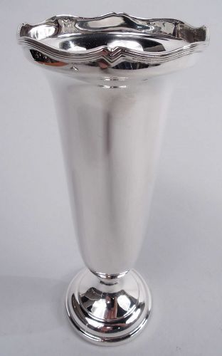 Pretty English Modern Sterling Silver Vase 1937