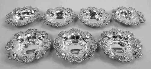 Set of 7 Reed & Barton Francis I Sterling Silver Nut Dishes