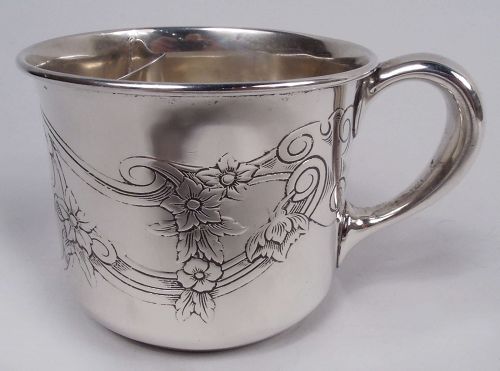 Antique Gorham Art Nouveau Sterling Silver Shaving Mug